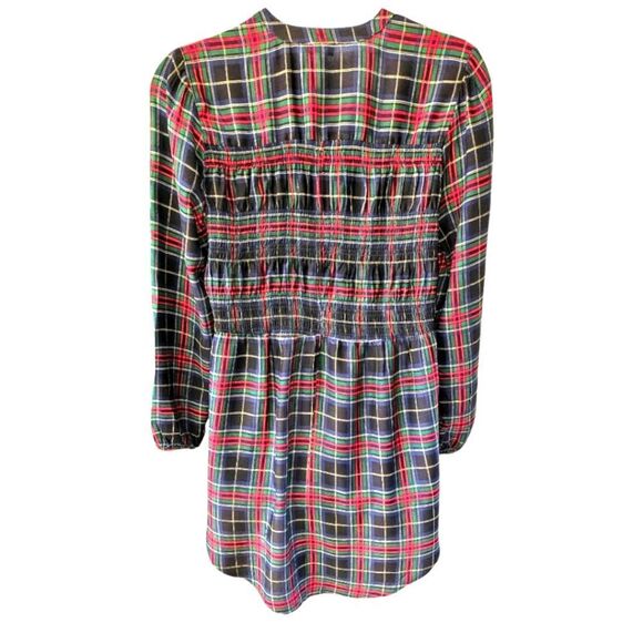 TORRID Plus Size Babydoll Twill Smocked Button Front Plaid Hi-Lo Hem Tunic 2X - Picture 11 of 16